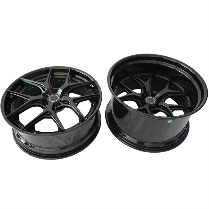 2 Piece 5x120 Black Forged Wheels For Luxury Car