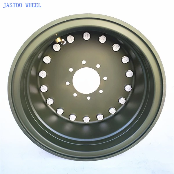 18*9.5 Inch Army Green 8 Lug 2 Piece Military Wheels